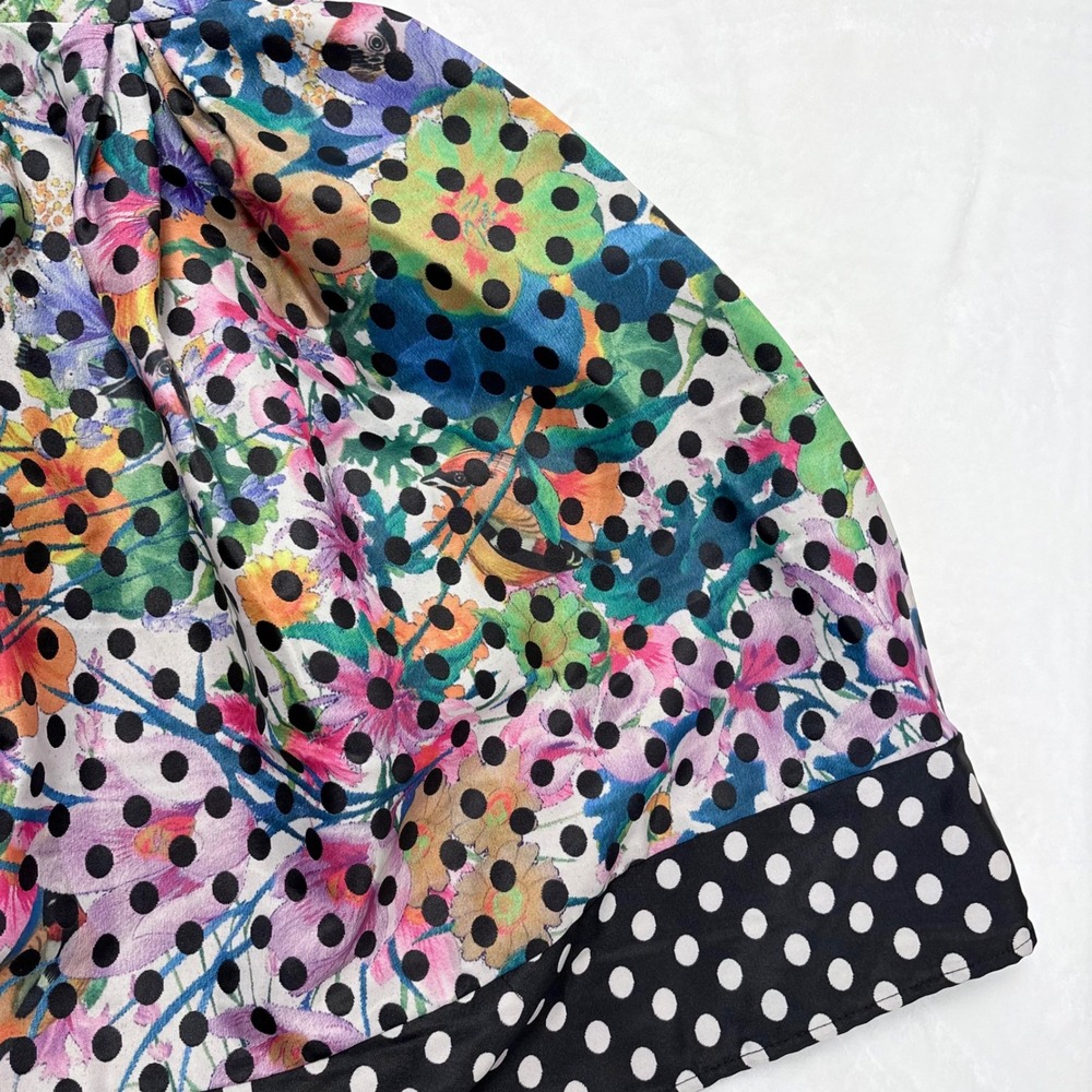 Corey Lynn Calter Silk Blend Floral Polka Dot Strapless Dress Size 2 Whimsigoth - Picture 14 of 15